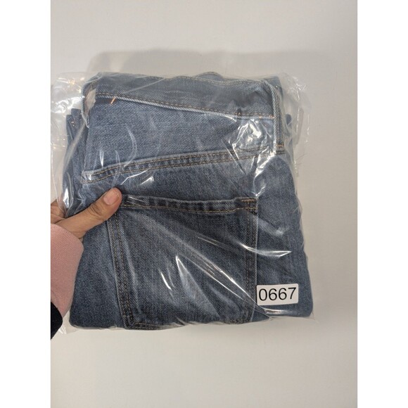 Old Navy Womens Blue Taper Mid Rise Jeans Sz 0 Streetwear Baggy Capsule Classic - Picture 9 of 9